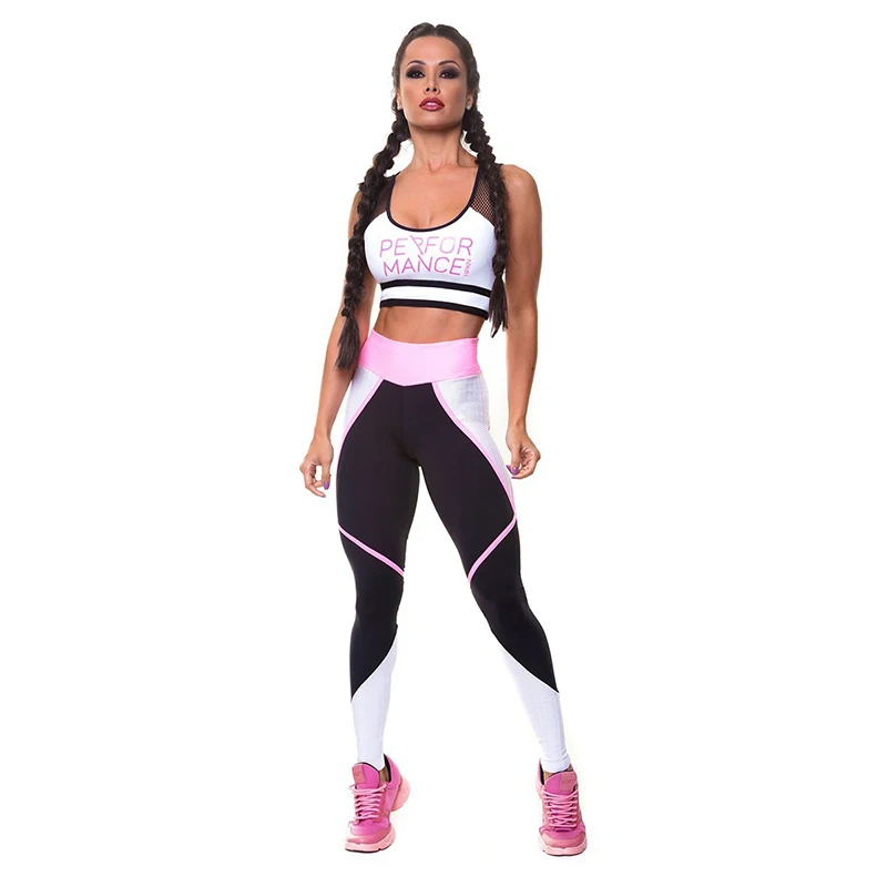 Женский спортивный костюм Ropa Deportiva Mujer из 2 предметов без рукавов в стиле пэчворк