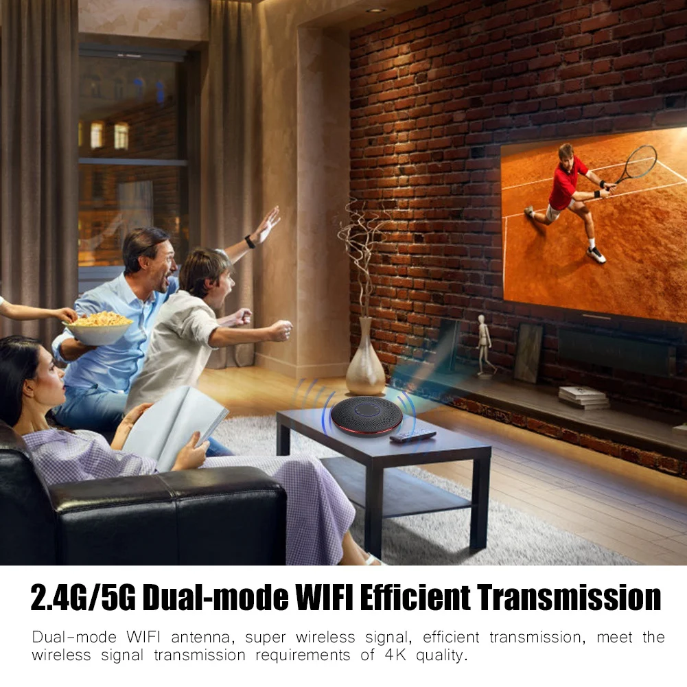 

Bluetooth Smart Audio Projector 4K 3D Home Theater Business Projector for Office Independent Speaker System 100-240V