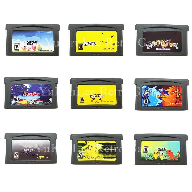 

Video Game Cartridge Card Harvest Craft Moemon for 32 Bit Game Console US/EU General Version English Language