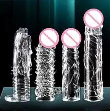 Oyo Extend Condom Reusable Penis Delay Impotence Contraceptive Extension G Point Soft Silicone Dildo Sleeve Sex Toys For Men