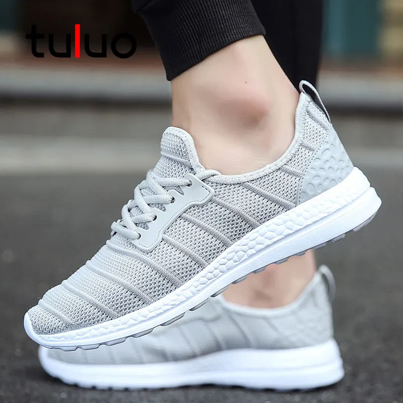 

TULUO Fashion Men Women Running Shoes Summer Lightweight Breathable Mesh Lace Up Gym Sneakers For Men Sneakers Jogging Athletic