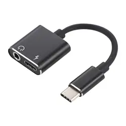 USB C Jack 3,5 Тип C Кабель-адаптер 2-в-1 Тип usb C 3,5 мм аудио наушники конвертер зарядный кабель адаптер