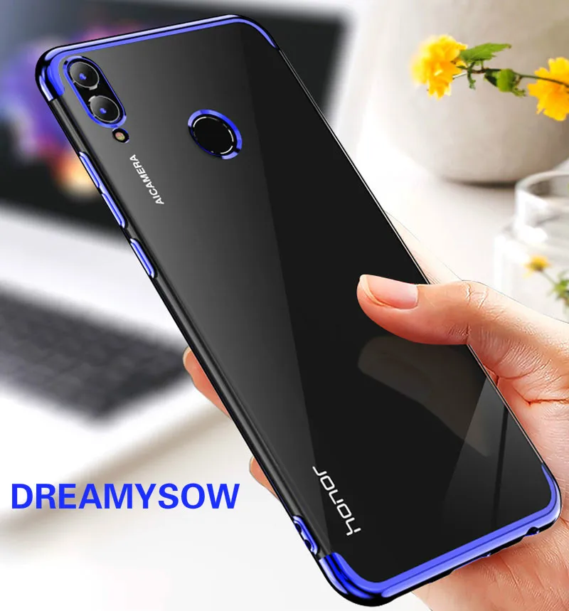 Роскошный мягкий чехол с Покрытием s для huawei Honor 9X Pro 8A 8C 8X Lite Nova4 3i P30 P20 Pro Lite чехол прозрачный чехол Бампер Conque