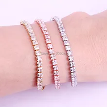 10 шт. квадратный кубический цирконий Кристалл теннис украшения CZ браслеты для женщин или свадьбы невесты