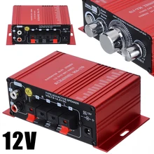 Красный стереофонический усилитель HiFi MA-170 2CH AMP Алюминиевый 20 Вт+ 20 Вт Стерео Усилители для компьютера Настольный динамик 20 Гц до 20 кГц