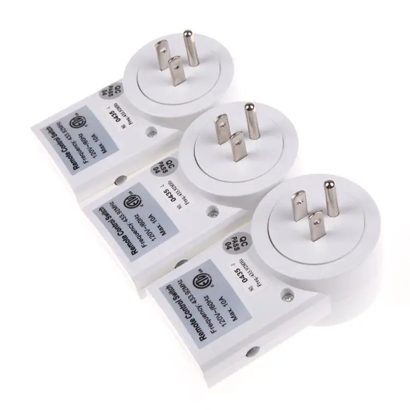 

3 Pack Wireless Remote Control Smart Home Device Electrical Socket Power Outlet Light Switch Plug Smart Socket EU/US plug