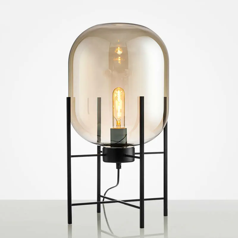 Nordic стеклянный шар настольный свет арт декоративная настольная лампа для спальни/Кабинет прикроватный стол освещение