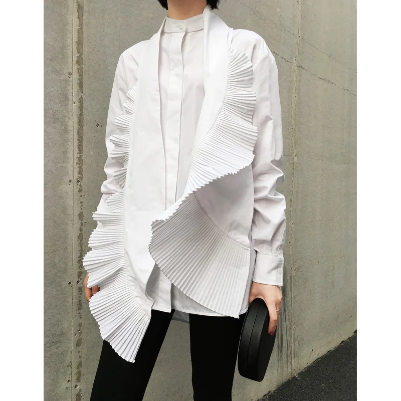  SuperAen 2019 Spring New Women Shirt Solid Color Wild Casual Fashion Blouses and Tops Female Cotton