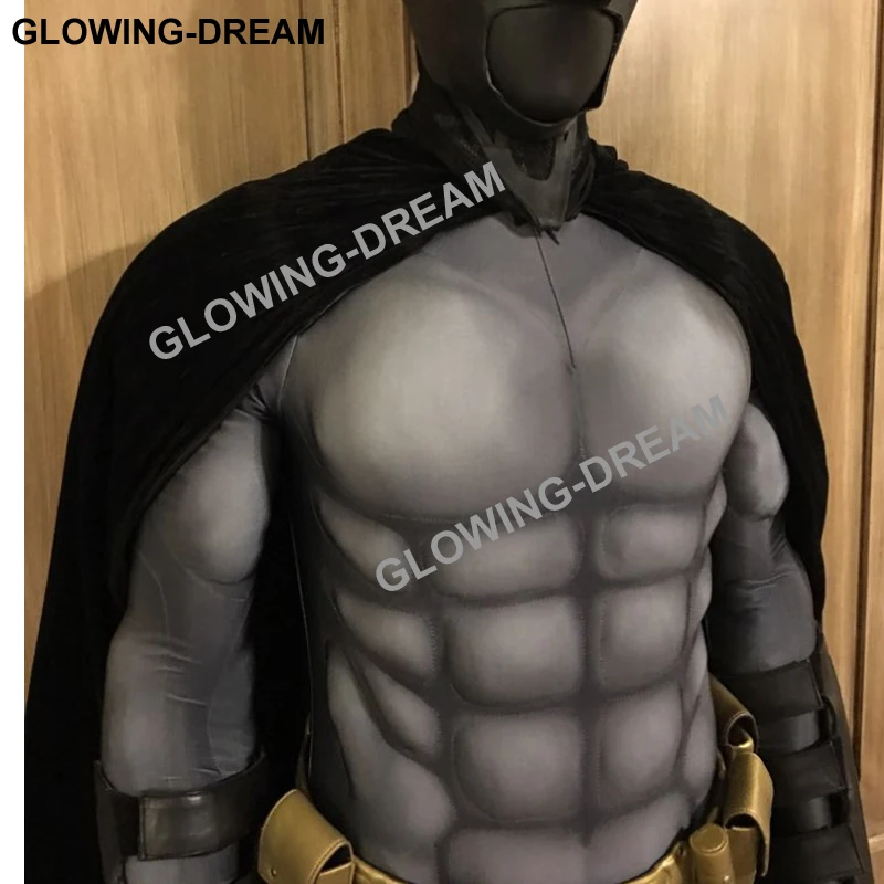 Костюм Бэтмена высокого качества; костюм Бэтмена с мускулистым подкладом; только боди
