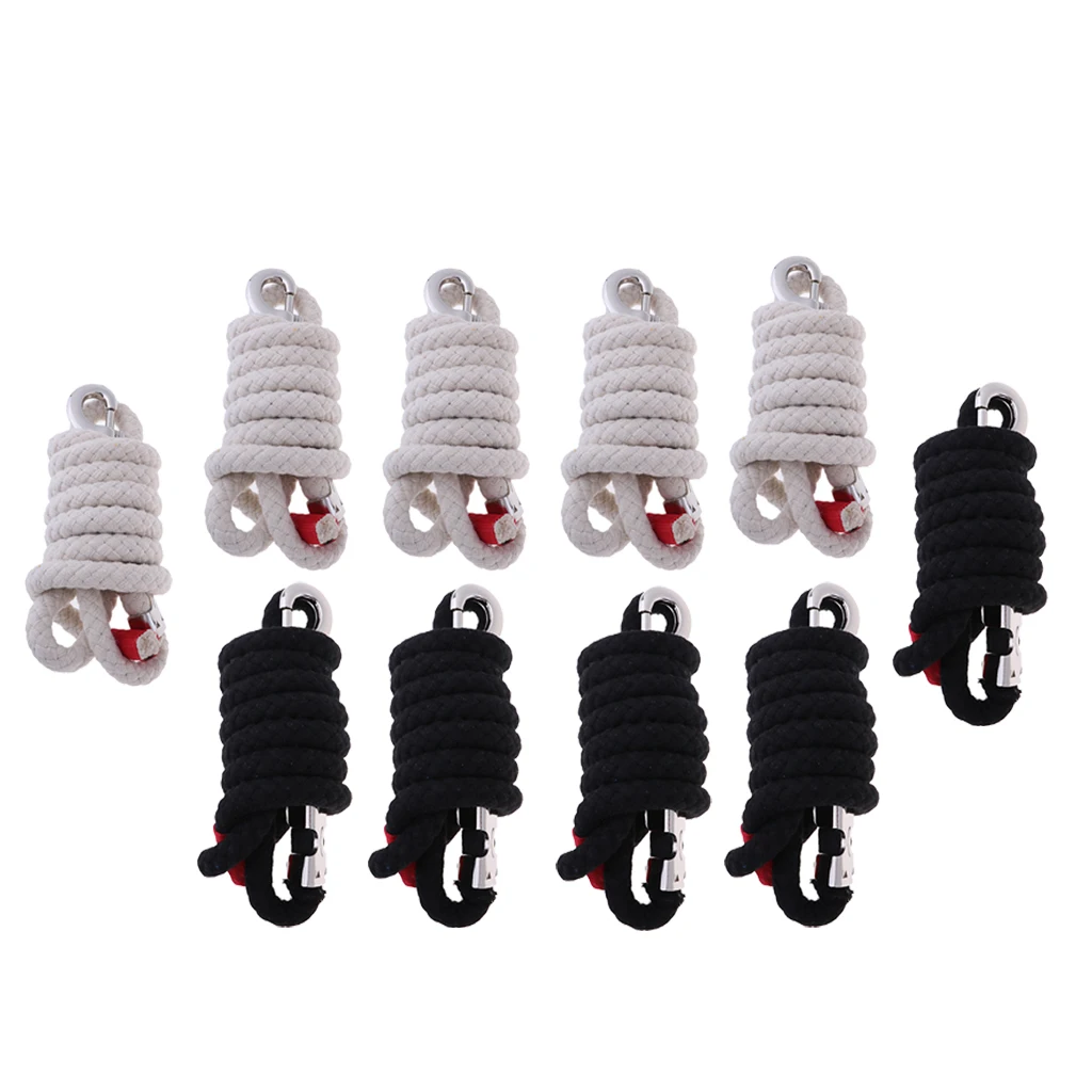 NEW Trade Pack Of  20 Cotton Lead Ropes With Trigger Clip Plain Colours 