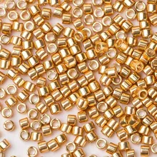 Taidian оцинкованные яркие золотые бусины Miyuki Delica DB410 для игл 3 г/лот 1,6x1,3 мм 11/0 около 600 штук