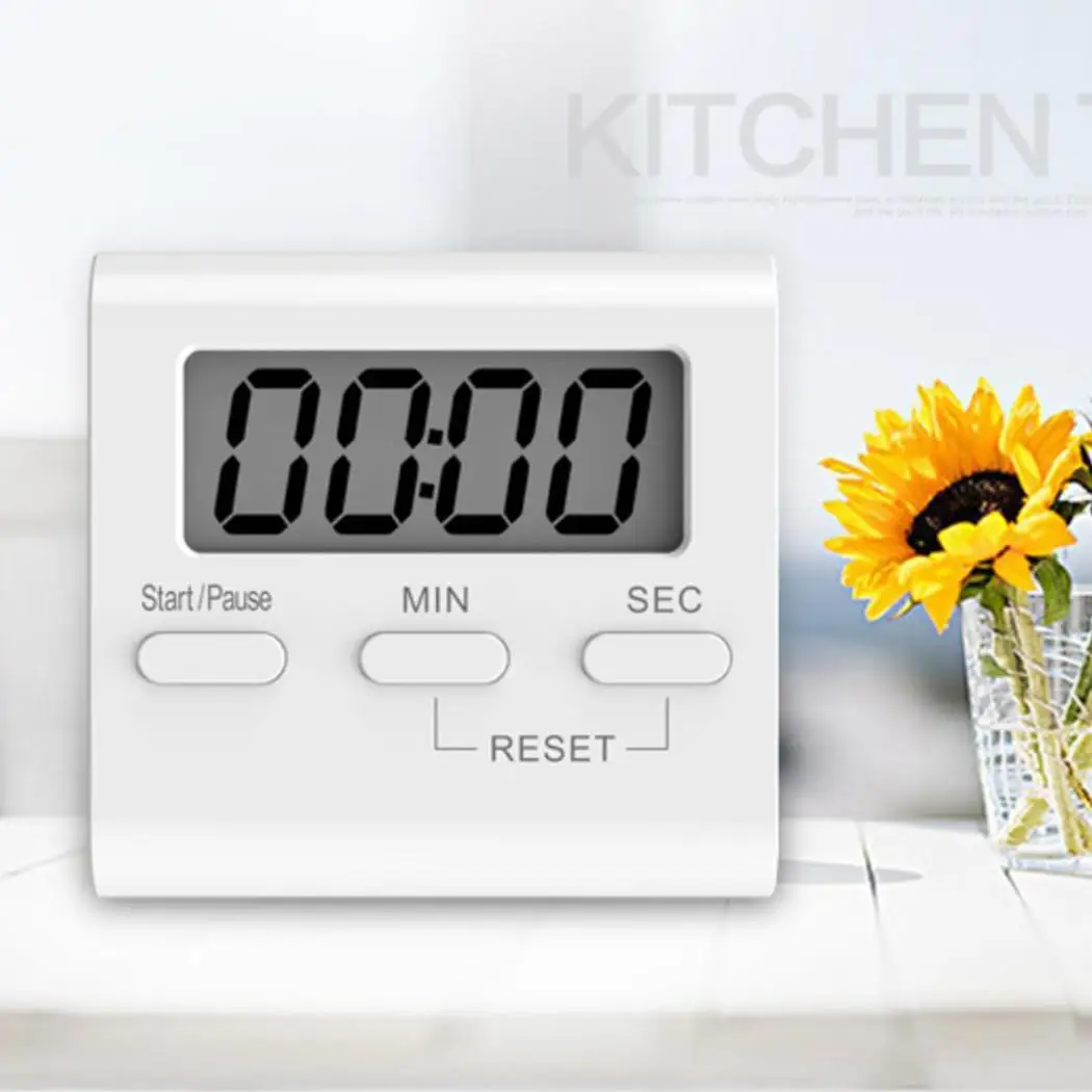 

2019 Electronic Timer Cooking Reminder LCD Digital Display Square Countdown Home Kitchen Bathroom Timer Practical Daily Useful