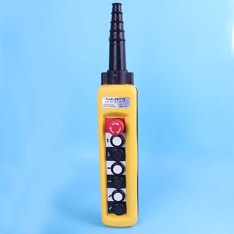 seguro Gr/úa de cadena confiable Gr/úa Interruptor de bot/ón Interruptor de elevaci/ón Control remoto 4 botones Control de polipasto de gr/úa