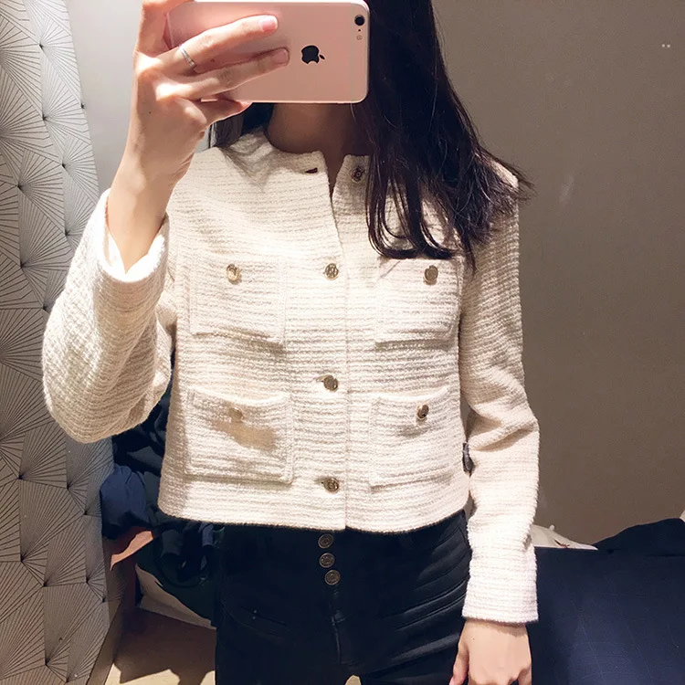 

Women Coat 2019 Spring and Summer Sweet Short Casual Jacket Temperament Lady Blouse