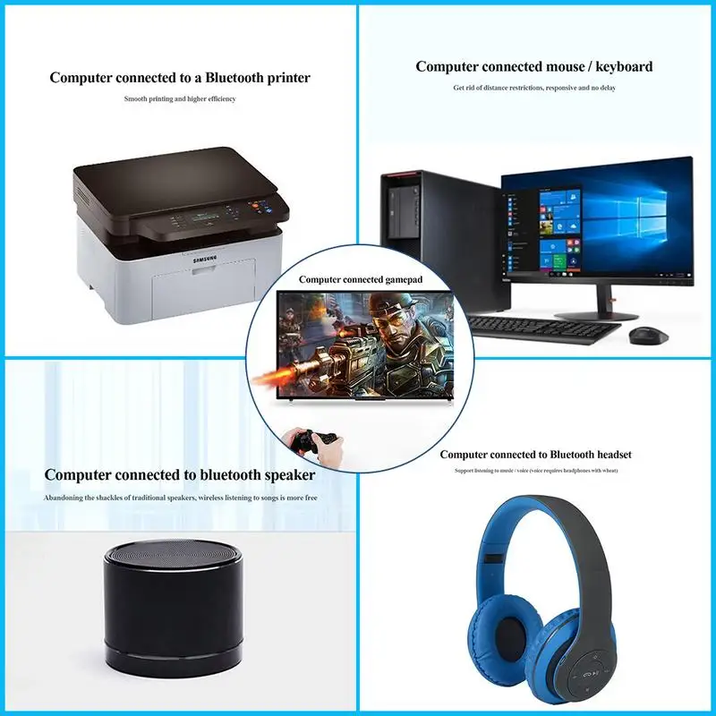 Bluetooth Adapter 2-in-1 Transmitter Mobile Computer Hifi Speaker Headphone Adapter Audio Bluetooth Adapter 2-in-1 Transmitter Mobile Computer Hifi Speaker Headphone Adapter Audio