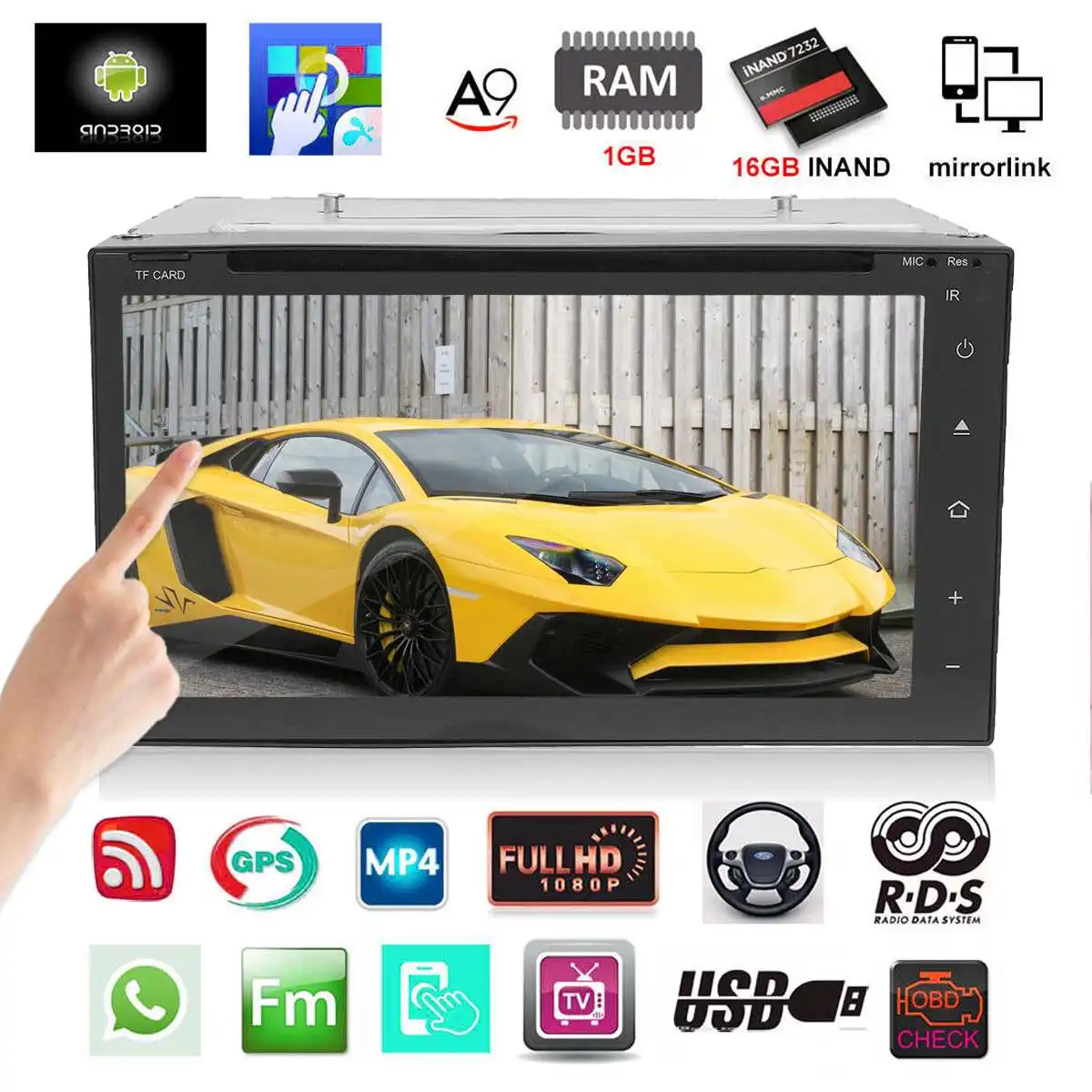 Discount Android 5.1 bluetooth WIFI Car DVD Autoradio 2 DIN Radio Universal GPS Navigation 3G Multimedia MP5 Player Video Audio Stereo 0