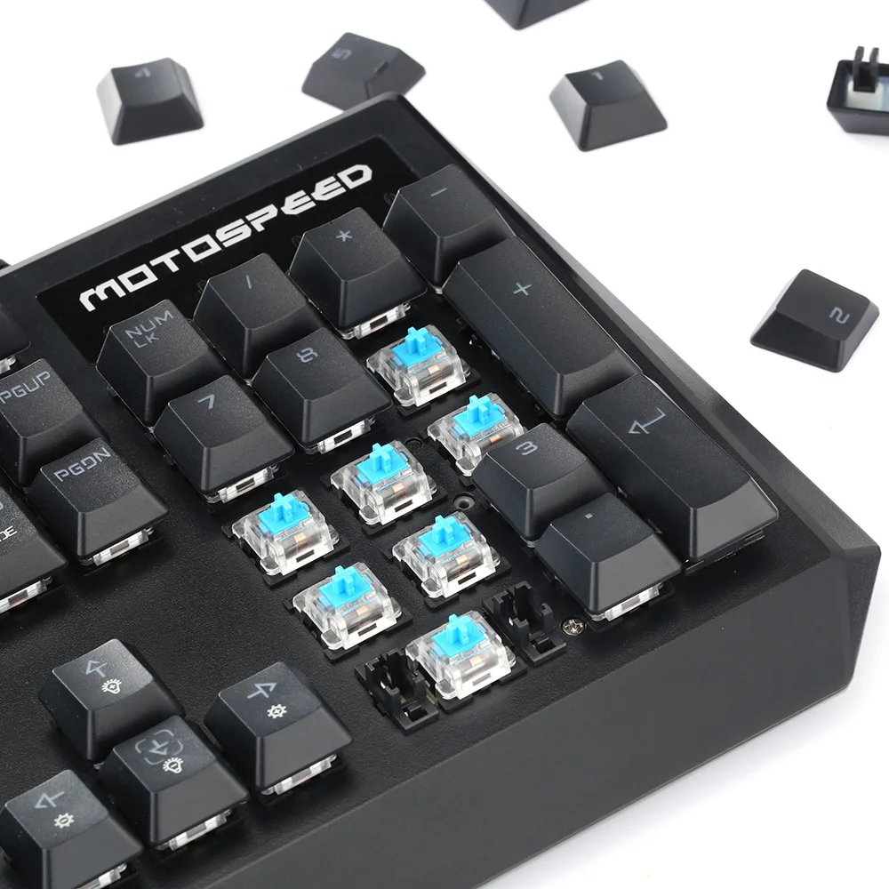 Motospeed CK95 Механическая игровая проводная клавиатура с 104 клавишами синяя/красная