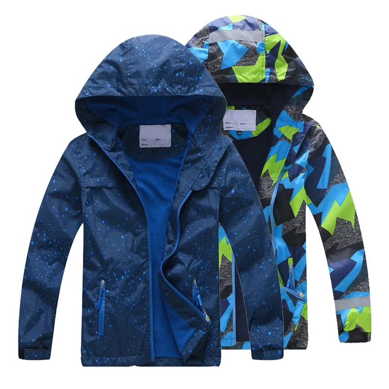 Double-deck Waterproof Windproof Boys Girls Jackets New 2019 Spring Autumn Children Outerwear Jackets Sport Fashion Kids Coats