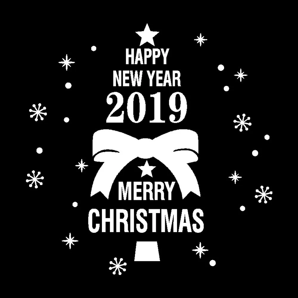 New Year Merry Christmas Wall Sticker Home Shop Windows Decals Decor room with the beautiful photo frame tree wall sticker #6 | Дом и сад