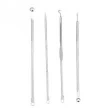 4 шт./компл. профессиональные удаление угрей инструмент набор по уходу за кожей лица, прыщей, игла инструмет для удаления черных точек Нержавеющая сталь иглы инструмент