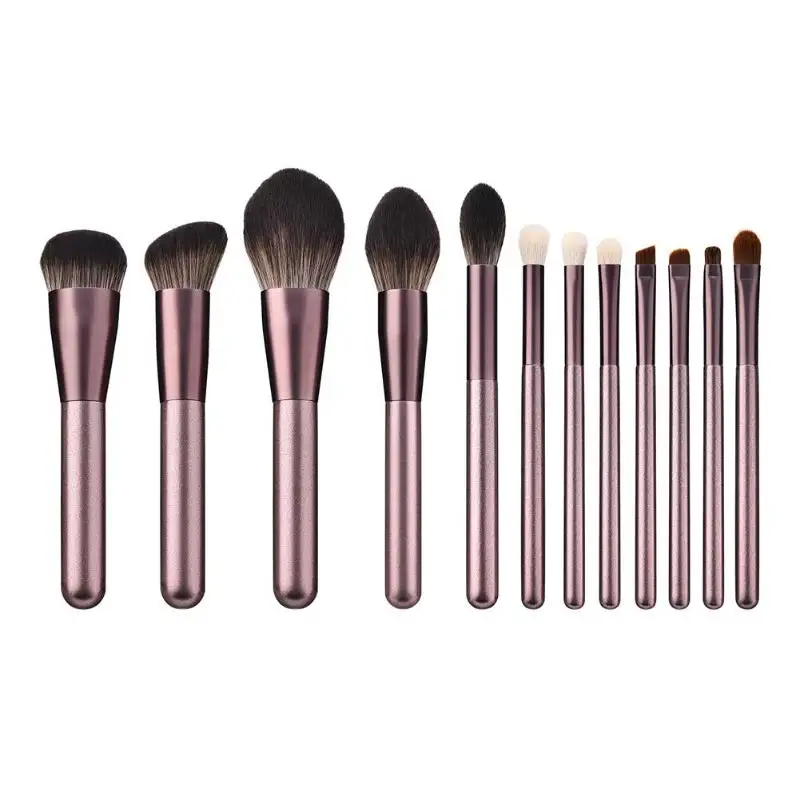 

12pcs Makeup Brushes Foundation Brush Wooden Handle Soft Hair Blush Powder Brush Professional Makeup Tools Accessories