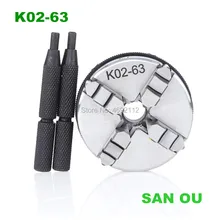 SANOU K02-63 K02 63 мм 4 нижними зажимами токарный мини-патрон ручной Самоцентрирующийся Зажимной патрон токарного станка M14 для станка с ЧПУ бусы Будды машина