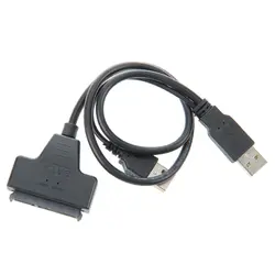 Semoic USB 2,0 для SATA, серийный выпуск ATA 15 + 7 22 P кабель адаптера 2,5 дюймов HDD жесткий диск для ноутбука