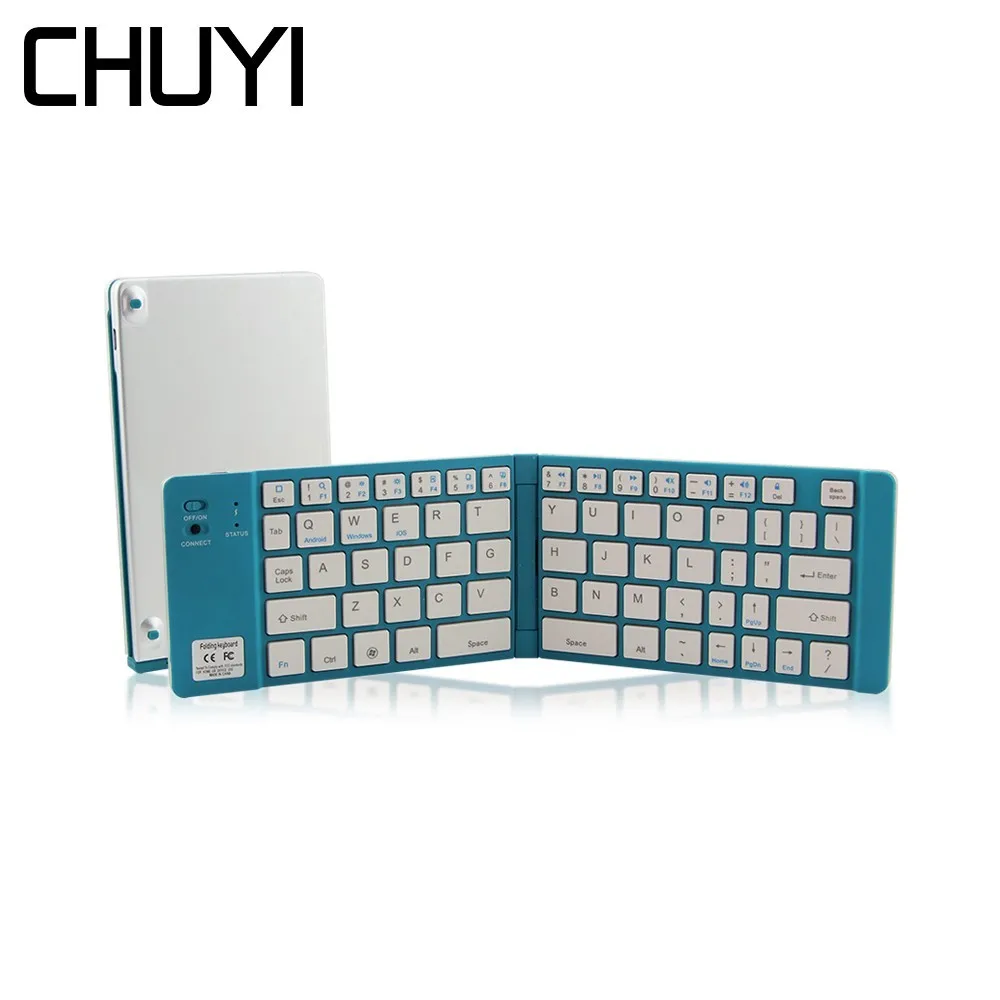 

CHUYI Bluetooth Foldable Mini Keyboard Portable Folding Slim Wireless Keypad For Smartphone Windows/Android/IOS Ipad Tablet