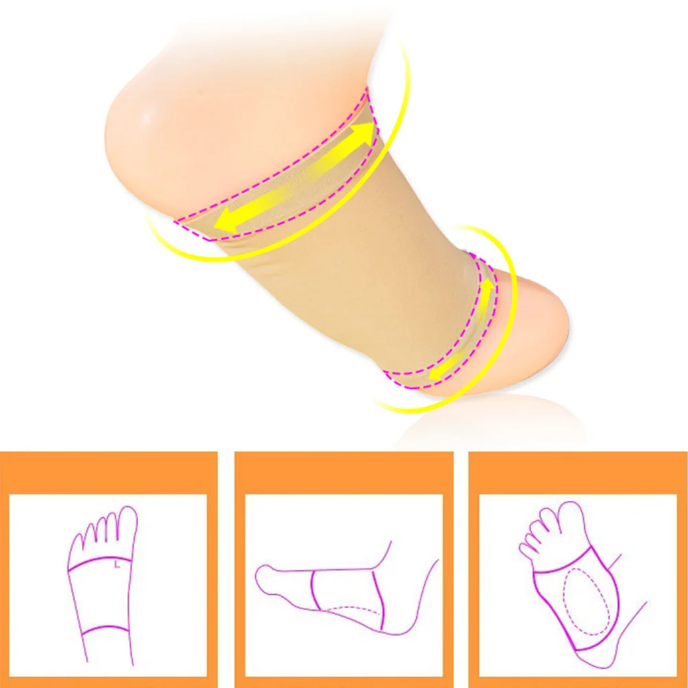 Плоской подушке боли ортопедические стельки эластичный бинт ортопедический массажный унисекс силиконовый Гель для ног Pad