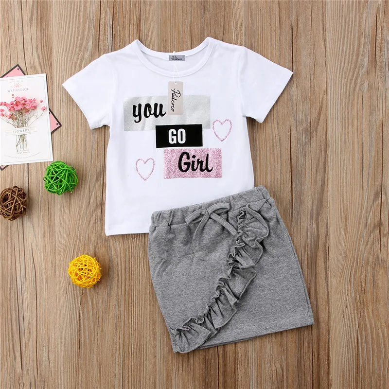 

Children Clothing Sets Summer Girls Casual Toddler Girl Clothes Sets For Short Sleeve Kids Clothes 1-6Years