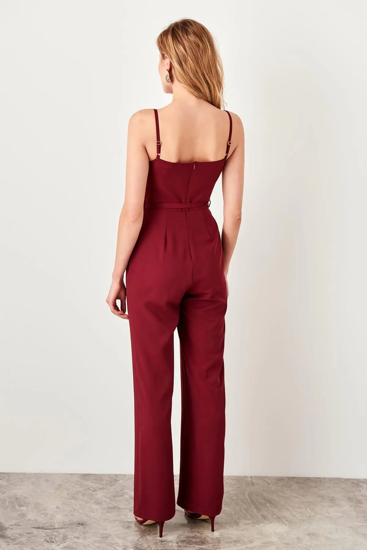 Trendyol murdüm атласный комбинезон с поясом TWOSS19AA0047| |