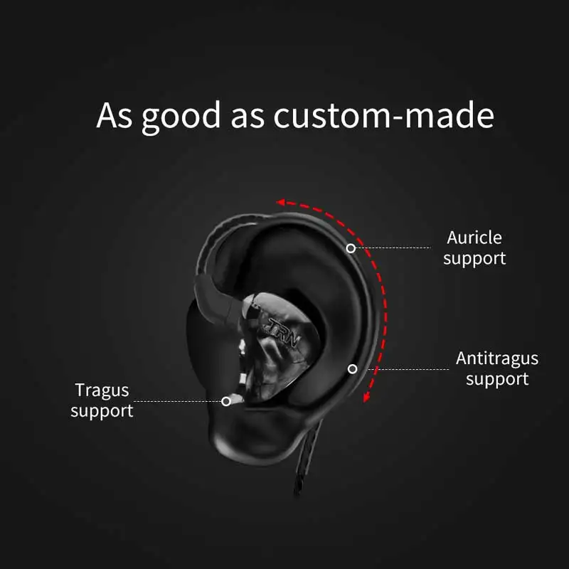 TRN X6 6BA наушники 6 сбалансированный арматурный драйвер блок HIFI эргономичный