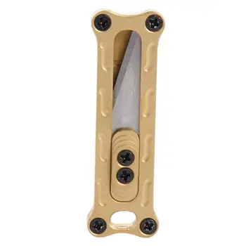 

Portable Brass Outdoor Multi Tool Knife DIY Gadget Cutting Paper Keychain Retractable Knife Outdoor Tools