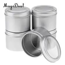 Kesoto 5x60 мл круглый алюминиевый крем пустой бальзам для губ свечи контейнеры банки жестяная крышка высокое качество