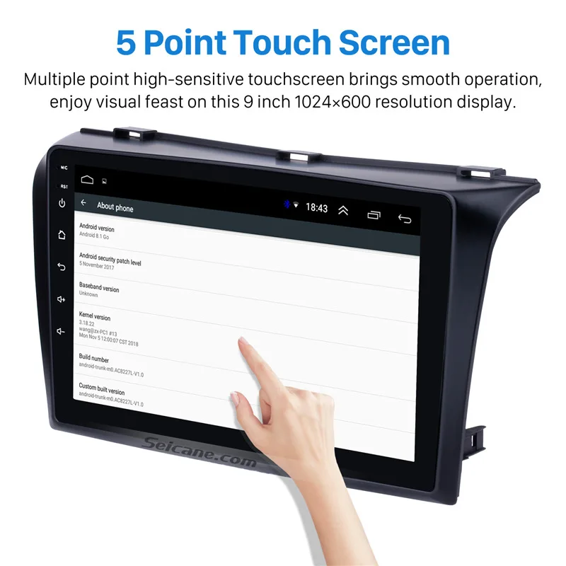 Seicane Android 8,1 2Din автомобильный DVD мультимедийный плеер для 2004 2005 2006 2007 2008 2009 Mazda 3 четырехъядерный 9 дюймов 1024*600 gps Wifi