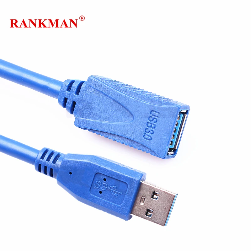 

Rankman USB3.0 Extension Cable USB Datum Cable Male to Female Data Sync Cord Extender Line for PC Mouse HDD