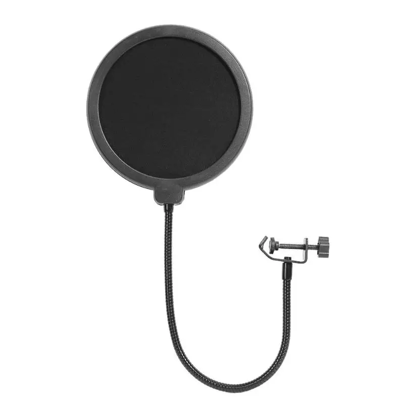 

Recording Studio Microphone Mic Wind Screen Filter Mask Shield w/Stand Clip
