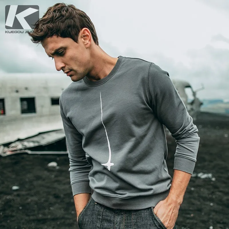 

Autumn Men Sweatshirt Cotton Print Black Green Color Pullovers For Man Casual Slim Clothes 2018 Male Wear Tops Tracksuits 1533