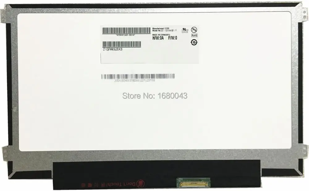 Led com Tela de Toque Tela Digitador 40 Pin B116xak01.1 Lcd Edp