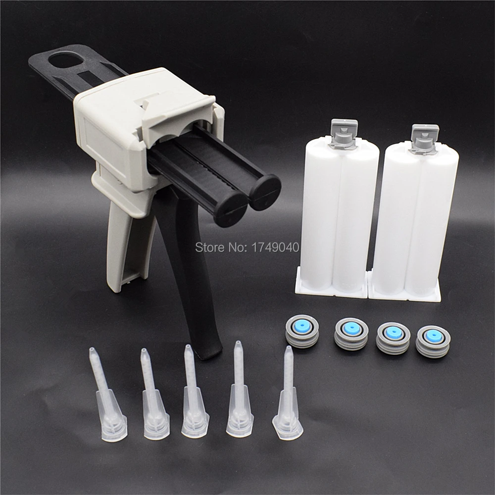Glue Gun 50ml 11 Adhesive Gun Dispenser Manual Caulking Gun with 2 Set