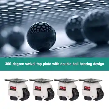 4Pcs/set 2" Retractable Leveling Casters Industrial Machine Swivel Caster Heavy Duty 551lbs Capacity