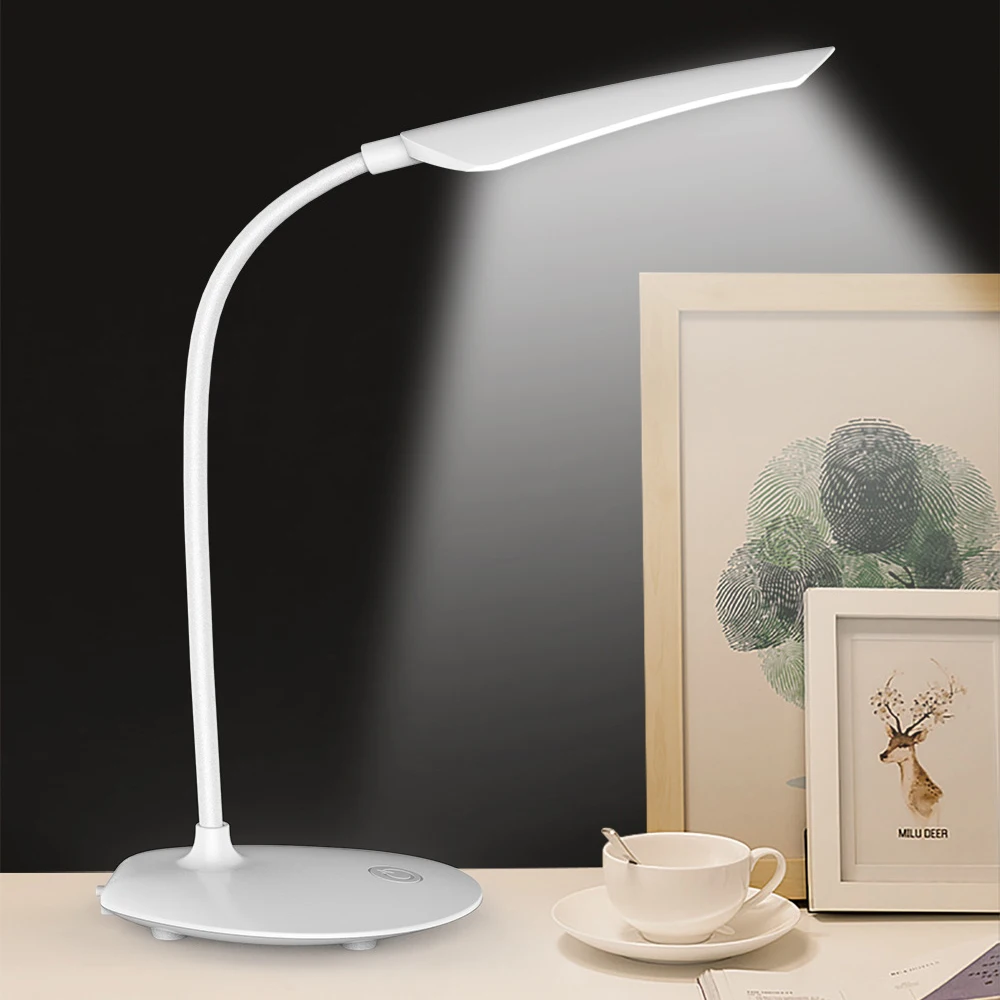 

New Touch switch rechargeable eye protection modern fashion simple LED table lamp folding 360 degree rotating home bedside lamp