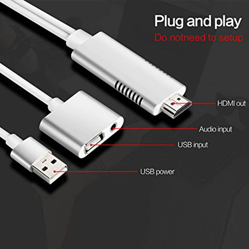 Верхний Hdmi зеркальный смарт кабель Hdtv Av телефон к ТВ адаптер для samsung Iphone