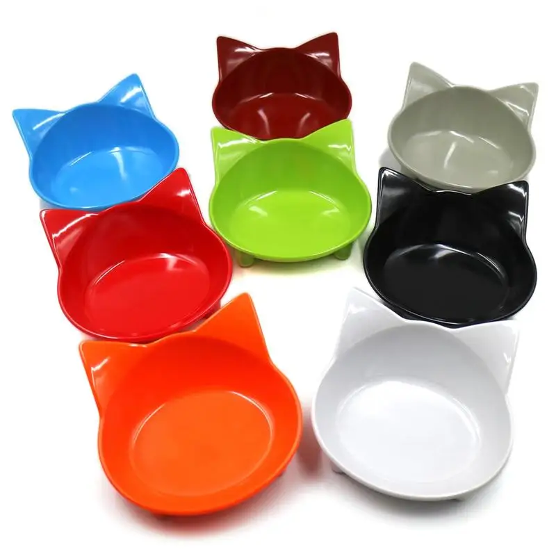 Автомобильная чаша, 8 цветов, кошачья форма, посуда для домашних питомцев, миска для домашних питомцев, кормушка для кошек и собак, посуда для маленьких собак, миска для воды, аксессуары для домашних животных