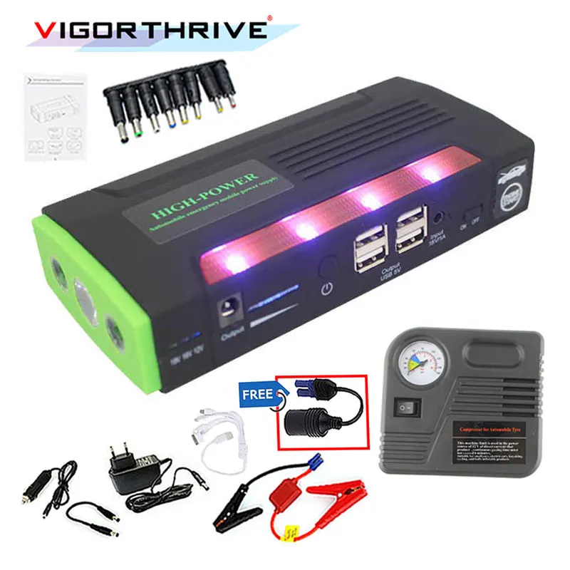 External Rechargeable Car power bank 12V Mini Emergency Muti function
