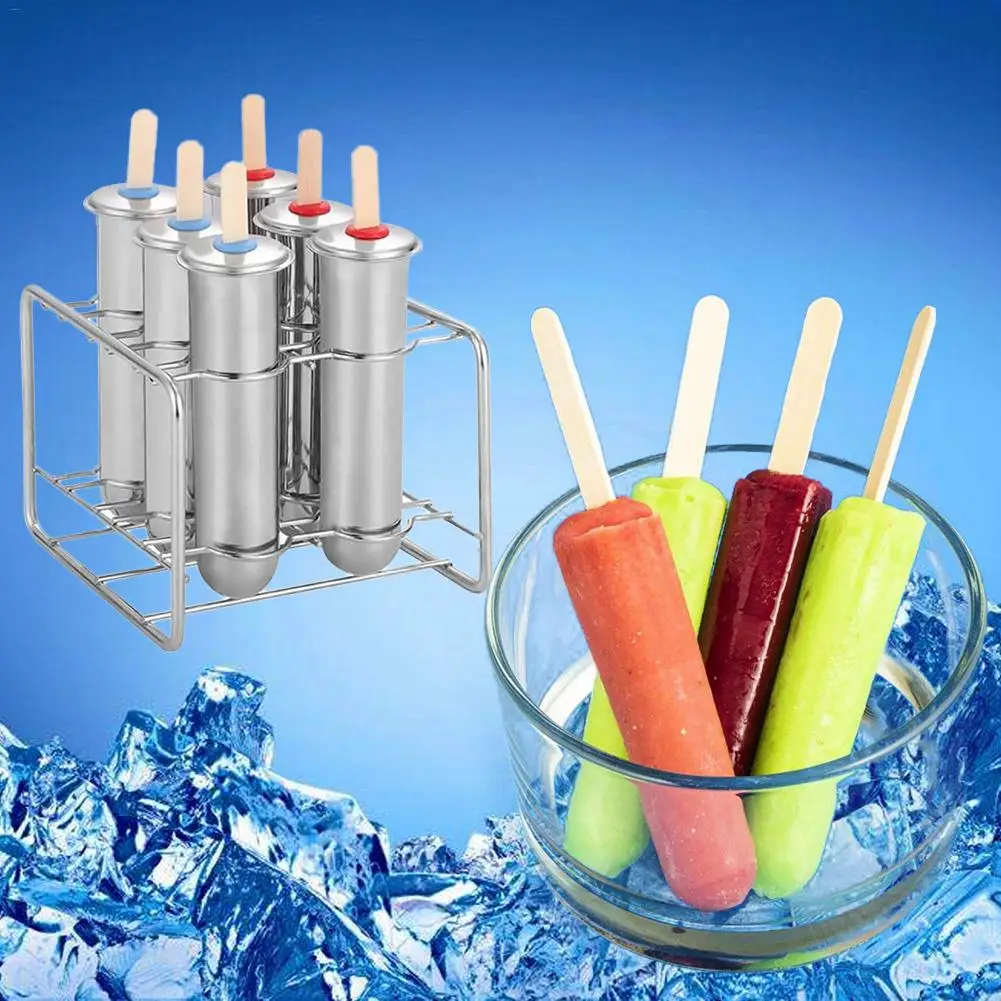 6/10 Pcs Ice Cream Molds Popsicle Mold Set DIY Fruit Innovative Ice