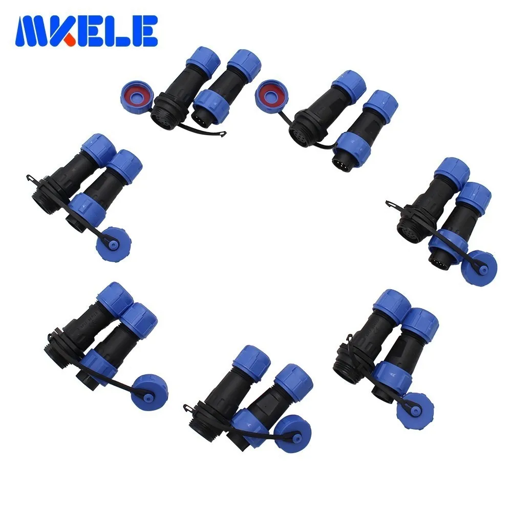 

Waterproof Aviation Connector Plug Socket Sensor Encoder 2/3/4/5/6/7/9 Pin Male And Female Connector IP68 SD/SP13 13MM