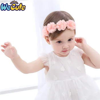 

Wecute Baby Girls Lace Flowers Headband Kids Hair Accessories Newborn Elastic Cute Soft Band Lovely Headwear for 0-4years baby