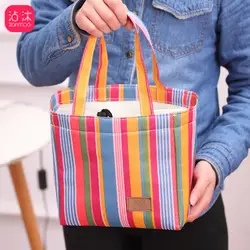 Япония и Южная Корея изоляции вертикальные полосы студенты принести рисовый обед сумки для женщин сумка коробки обедов мешок