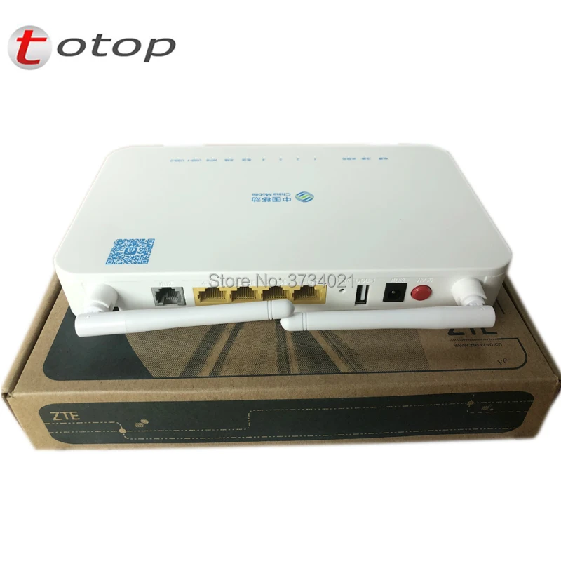 Бесплатная доставка ZTE F673A V2 GPON ONU ONT 4GE + USB TEL WIFI с китайским логотипом мобильного